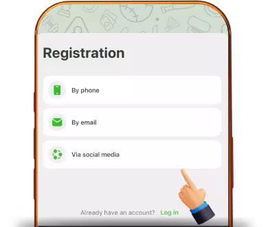 Choix de la méthode d'inscription dans l'application FANSPORT Portugal