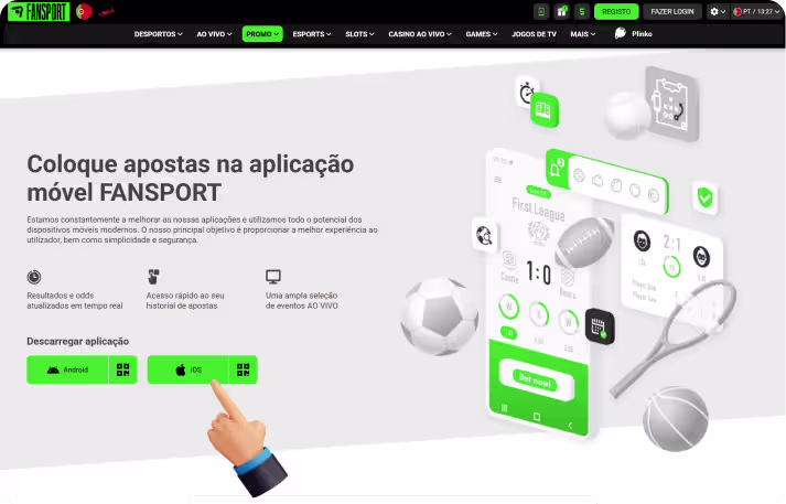 Application FANSPORT pour iPhone et iPad avec casino en ligne et paris sportifs